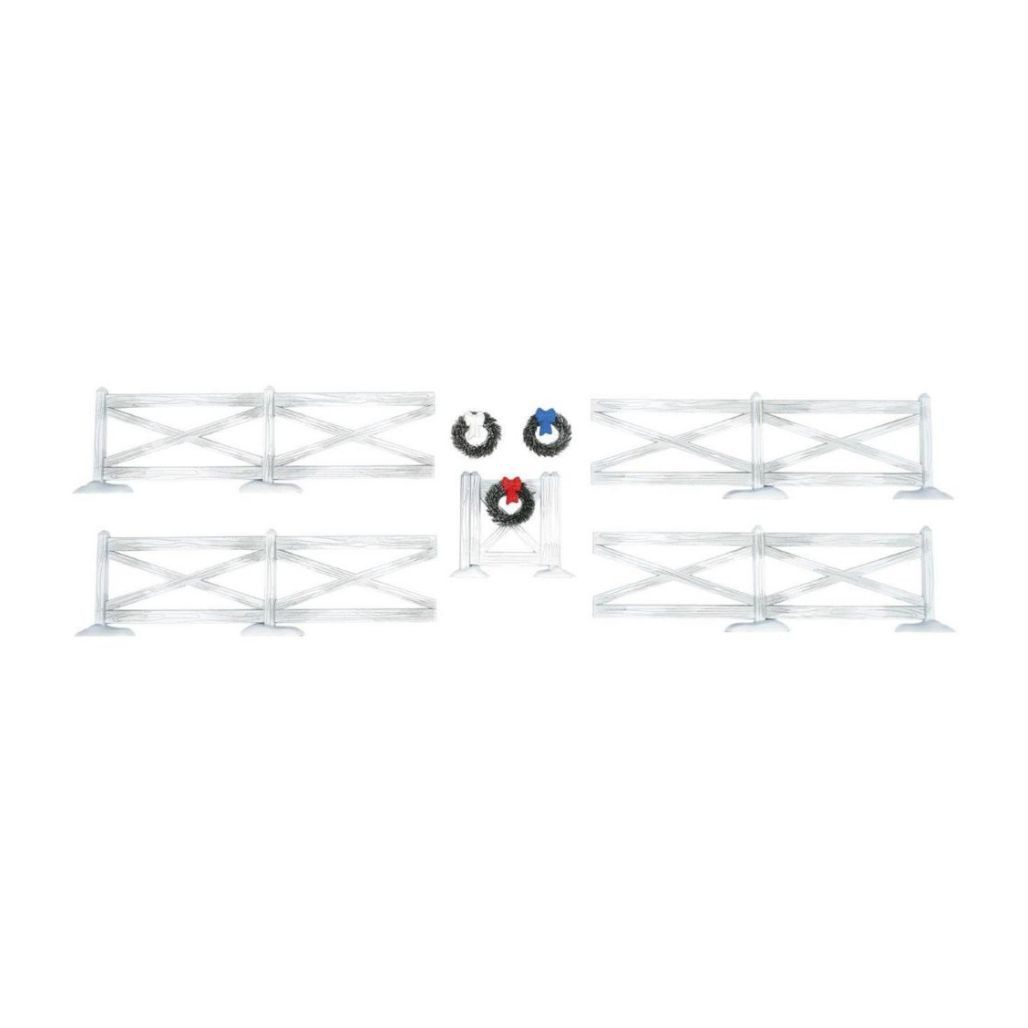 Department 56 - White Crossbuck Fence Set of 5
