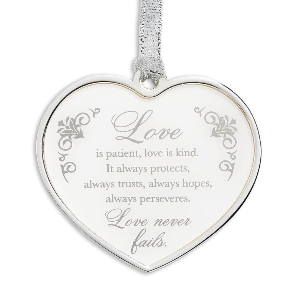 Love is Patient Heart Ornament - Gift Boxed