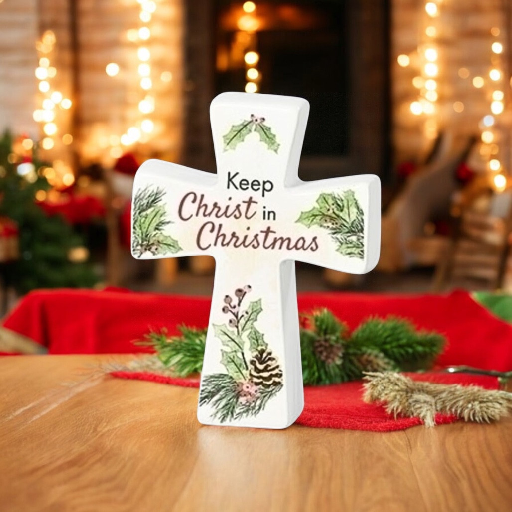 Floral Cross - Keep Christ