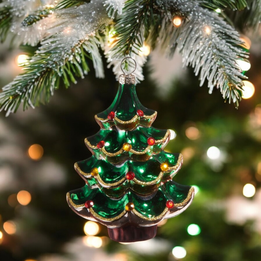 Green Vintage Tree Ornament