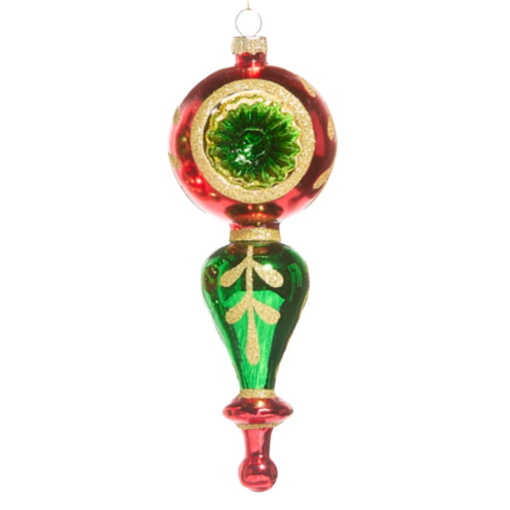 Multicolor Finial - Ball on Top Ornament