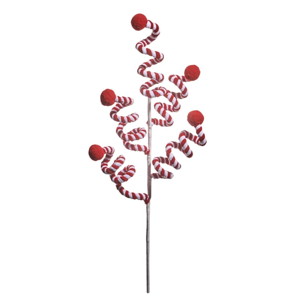 25 Inch Peppermint Twirl Spray