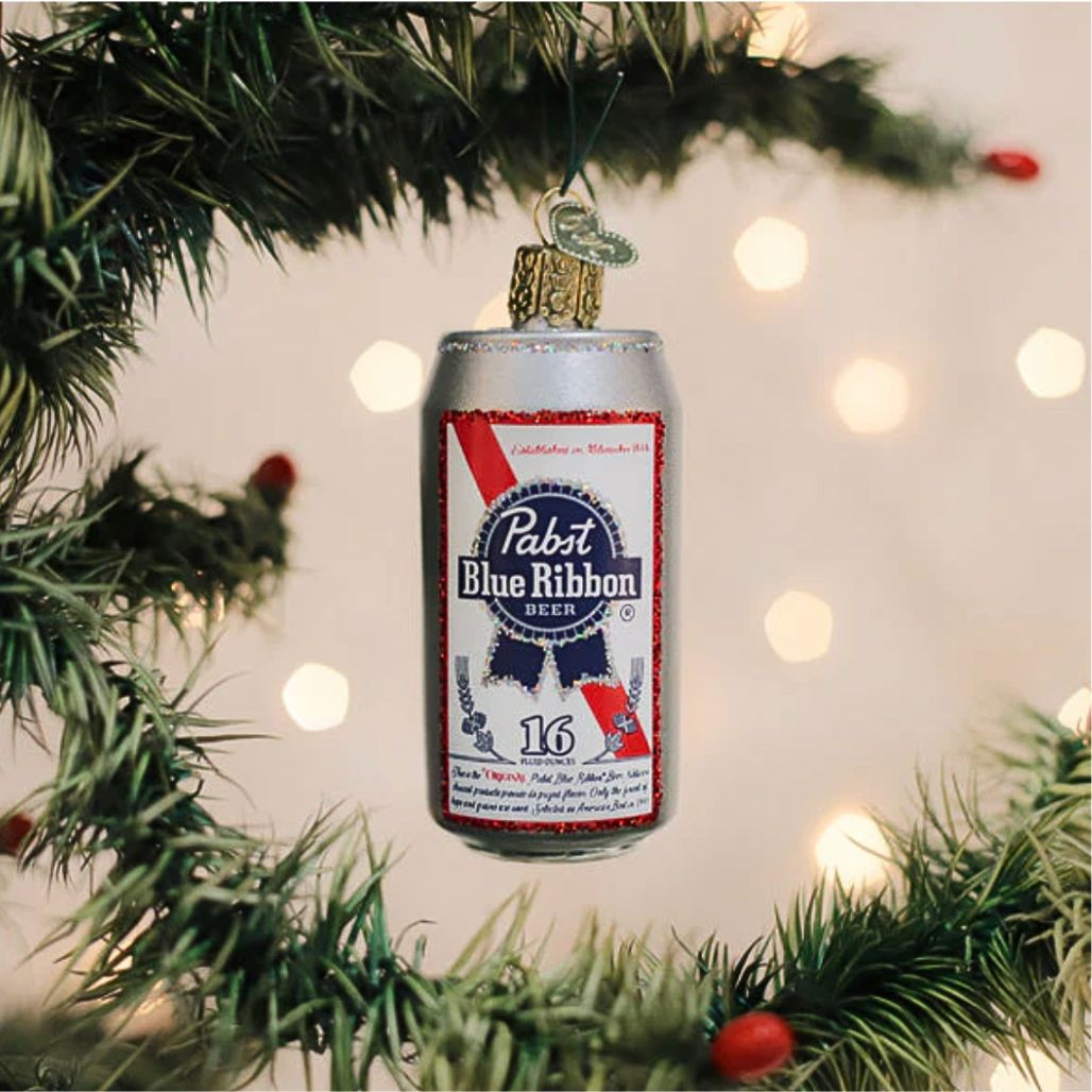 Pabst Blue Ribbon Beer Can Ornament