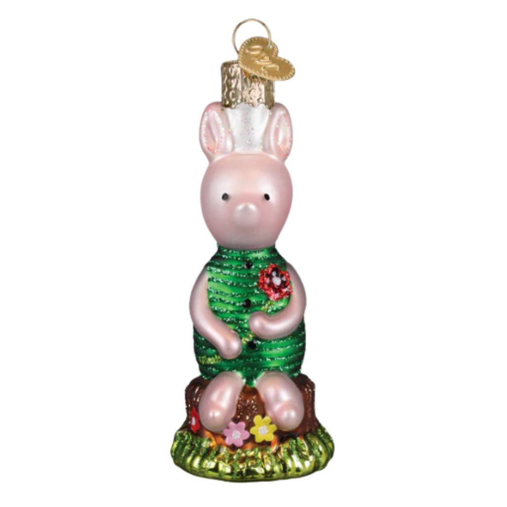 Piglet Glass Ornament