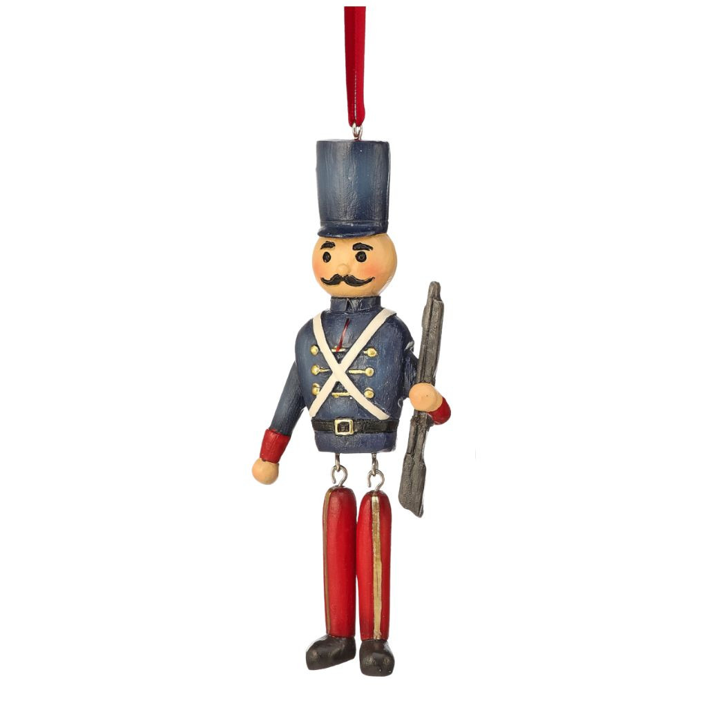 Toy Nutcracker - Blue Hat Ornament