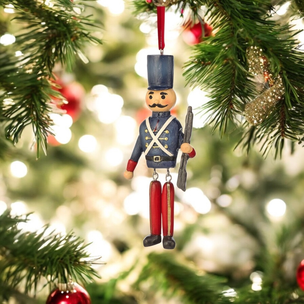 Toy Nutcracker - Blue Hat Ornament