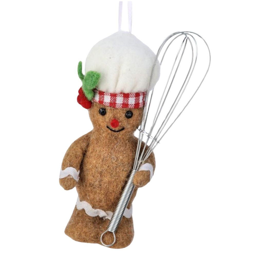 Gingerbread Man with Whisk Ornament