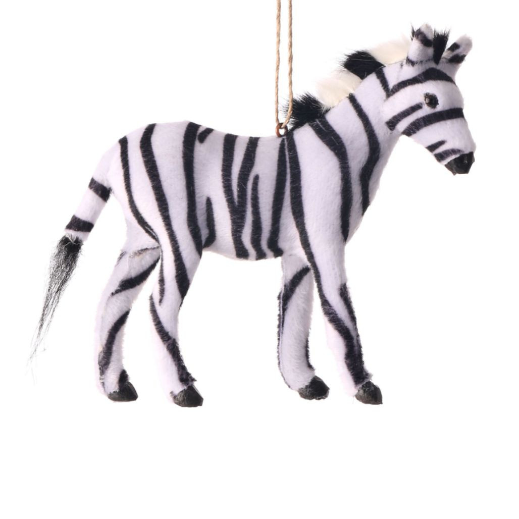 Fur Zebra Ornament