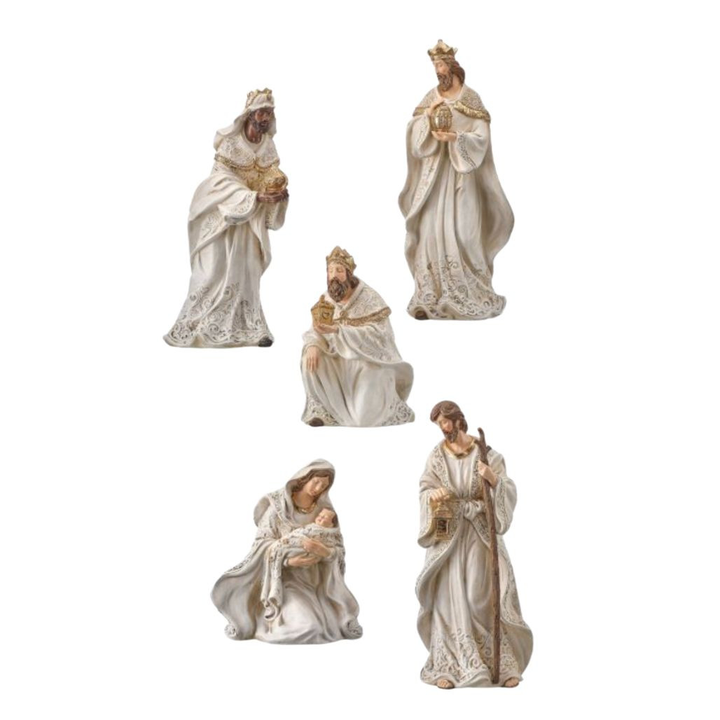Etched Nativity 5-Piece Set