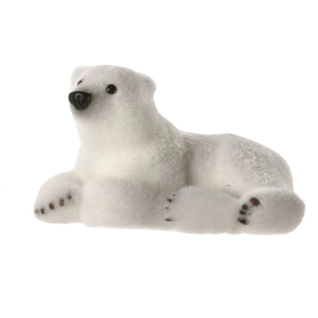 Polar Bear Cub Lying Figurine