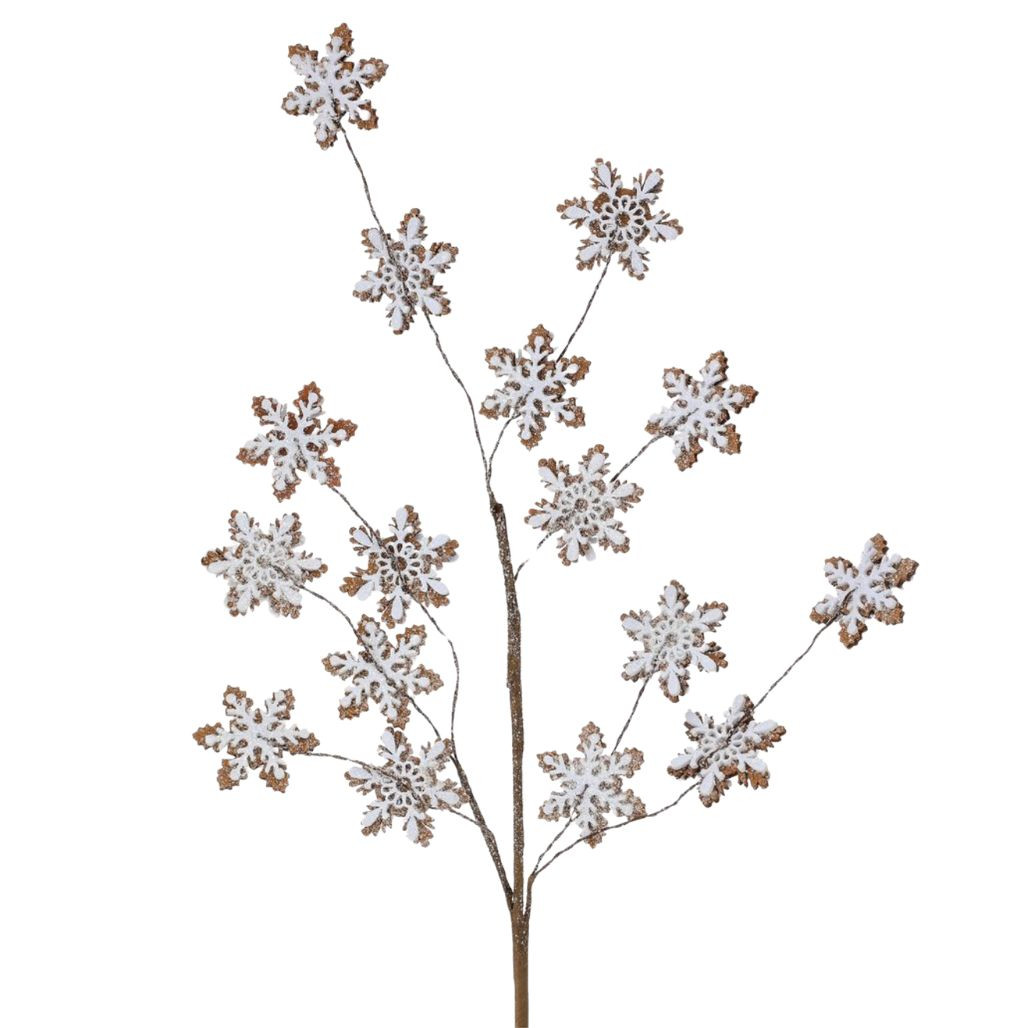 32 Inch Gingerbread Snowflake Spray