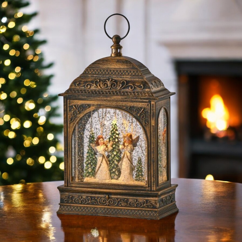 LED Angels with Tree Lantern