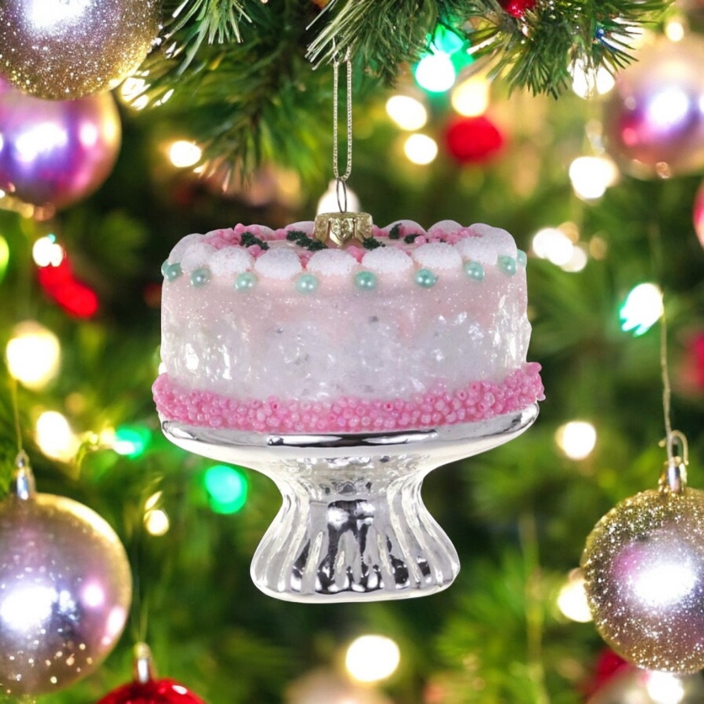 Cody Foster Retro Pink Cake Ornament
