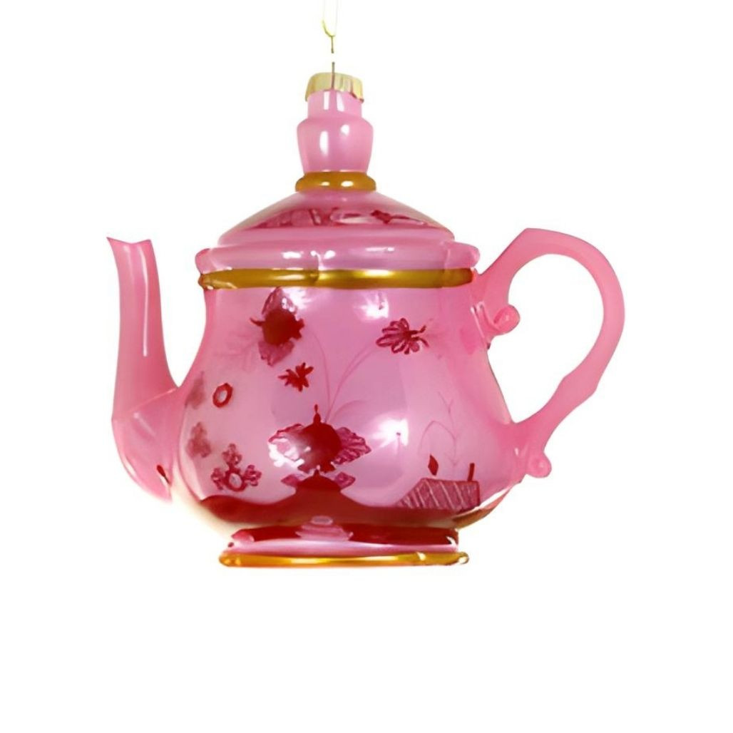 Cody Foster Pink Teapot Ornament