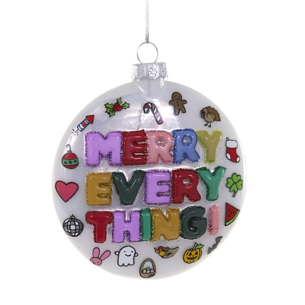 Cody Foster Merry Everything Ornament - White