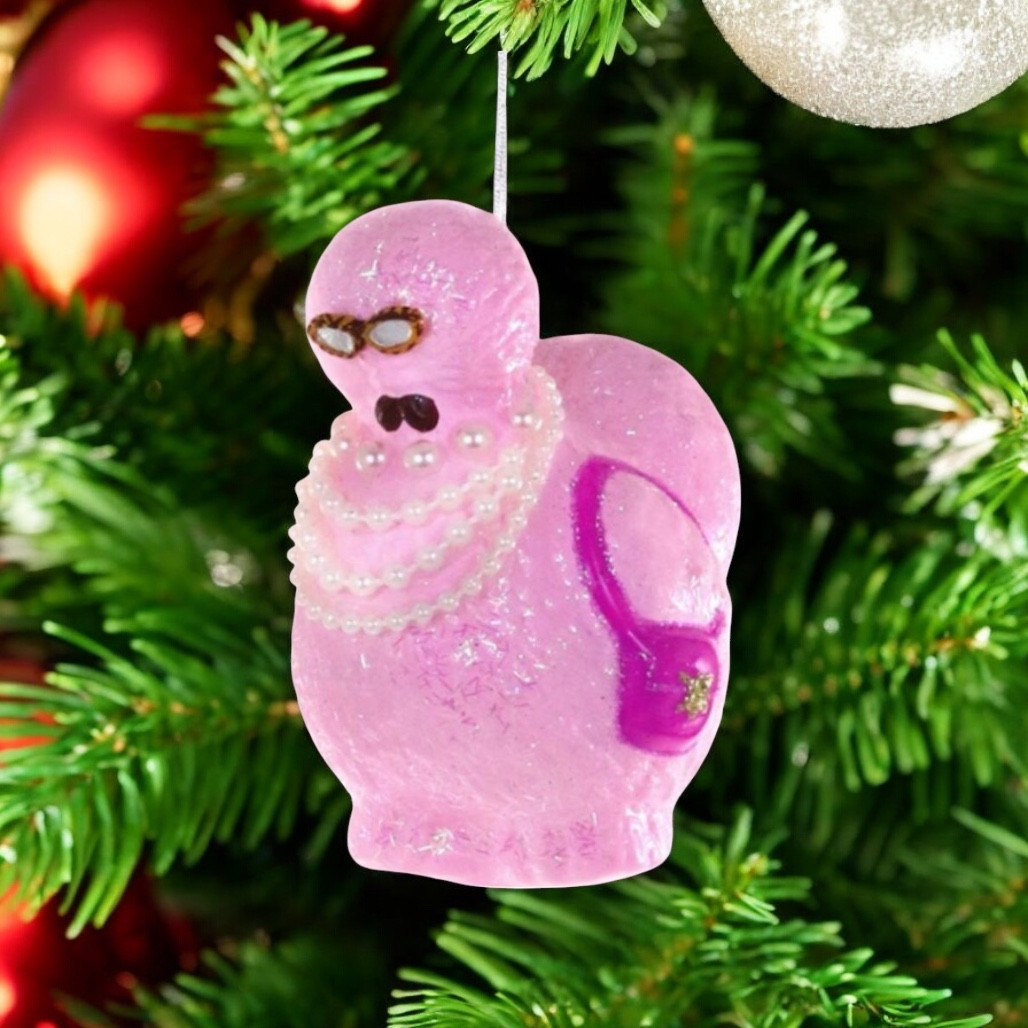 Cody Foster Chic Pink Chicken Ornament