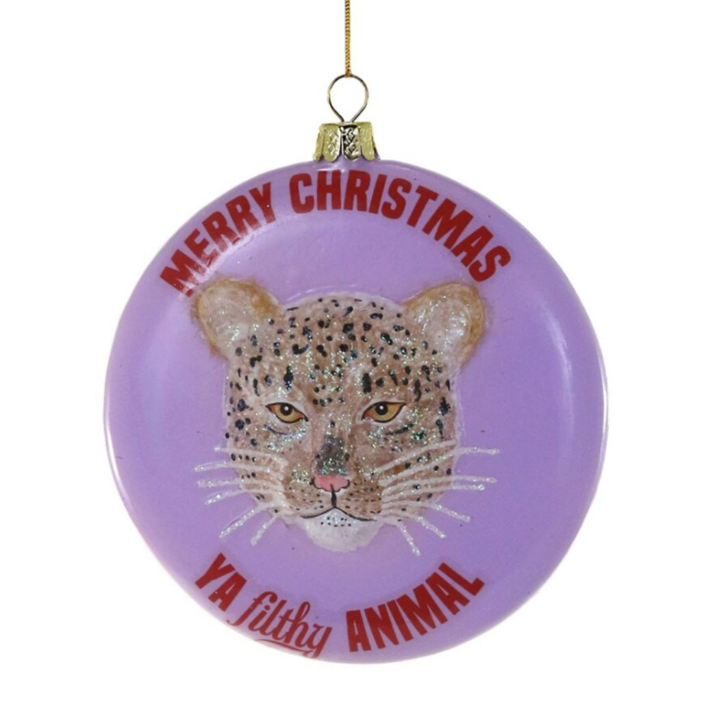 Cody Foster Merry Christmas Ya Filthy Animal Leopard Ornament