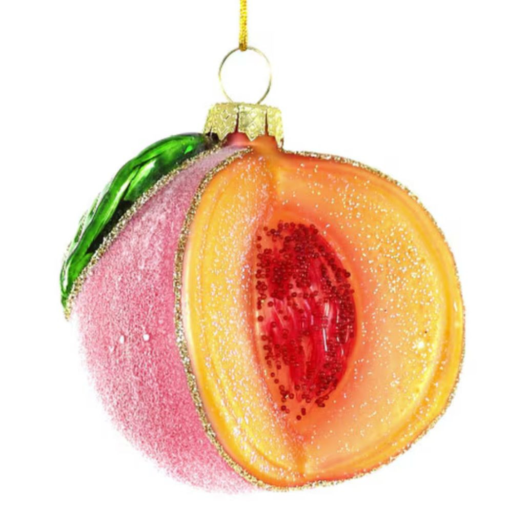 Cody Foster Sugared Peach Ornament