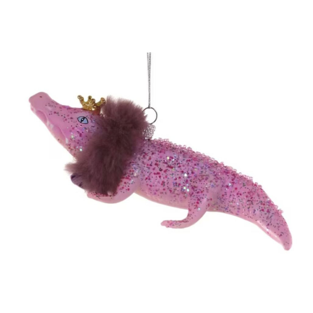 Cody Foster Pink Alligator Ornament