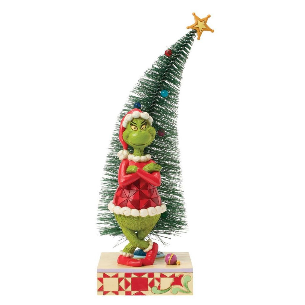 Jim Shore - Dr. Seuss - Grinch Arms Crossed with Tree Figurine