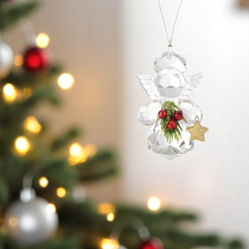 Clear Krystal Angel Ornament