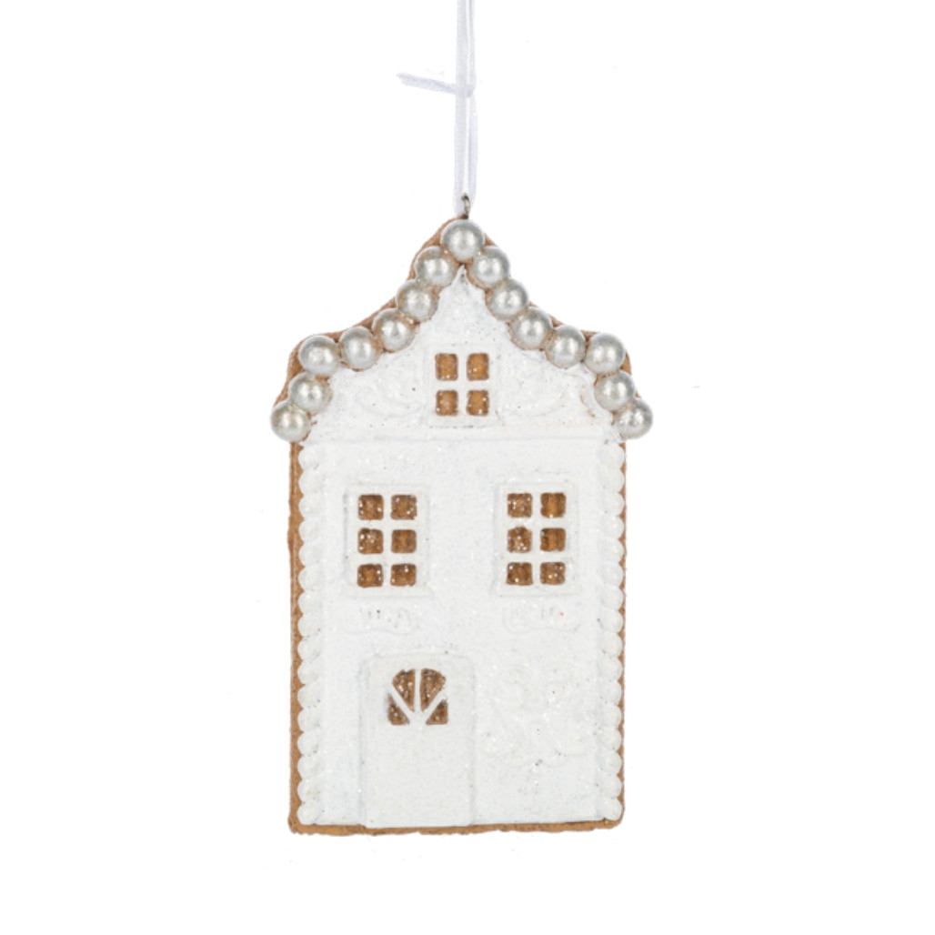 Frosted Curved Roof House Ornament