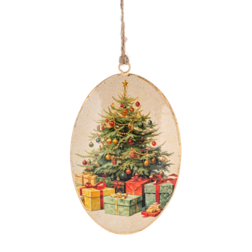 Vintage Tree Disk Ornament