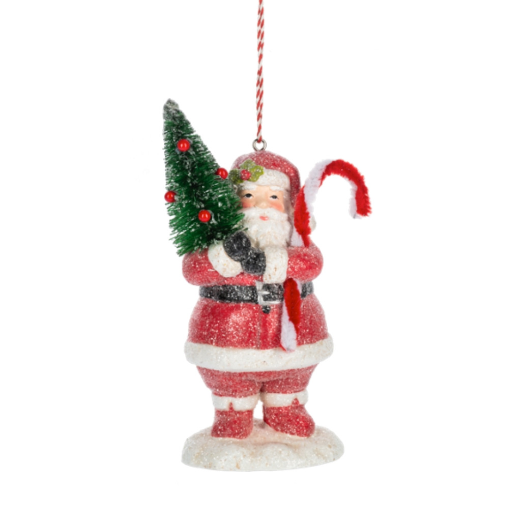 Paper Santa With Tree Ornament