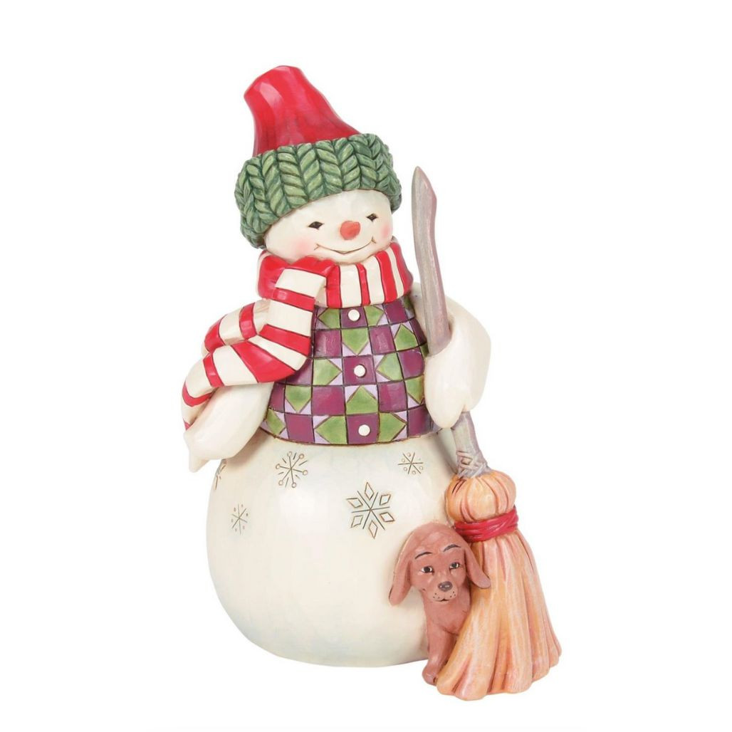 Jim Shore - Heartwood Creek - Snowman with Dog Figurine