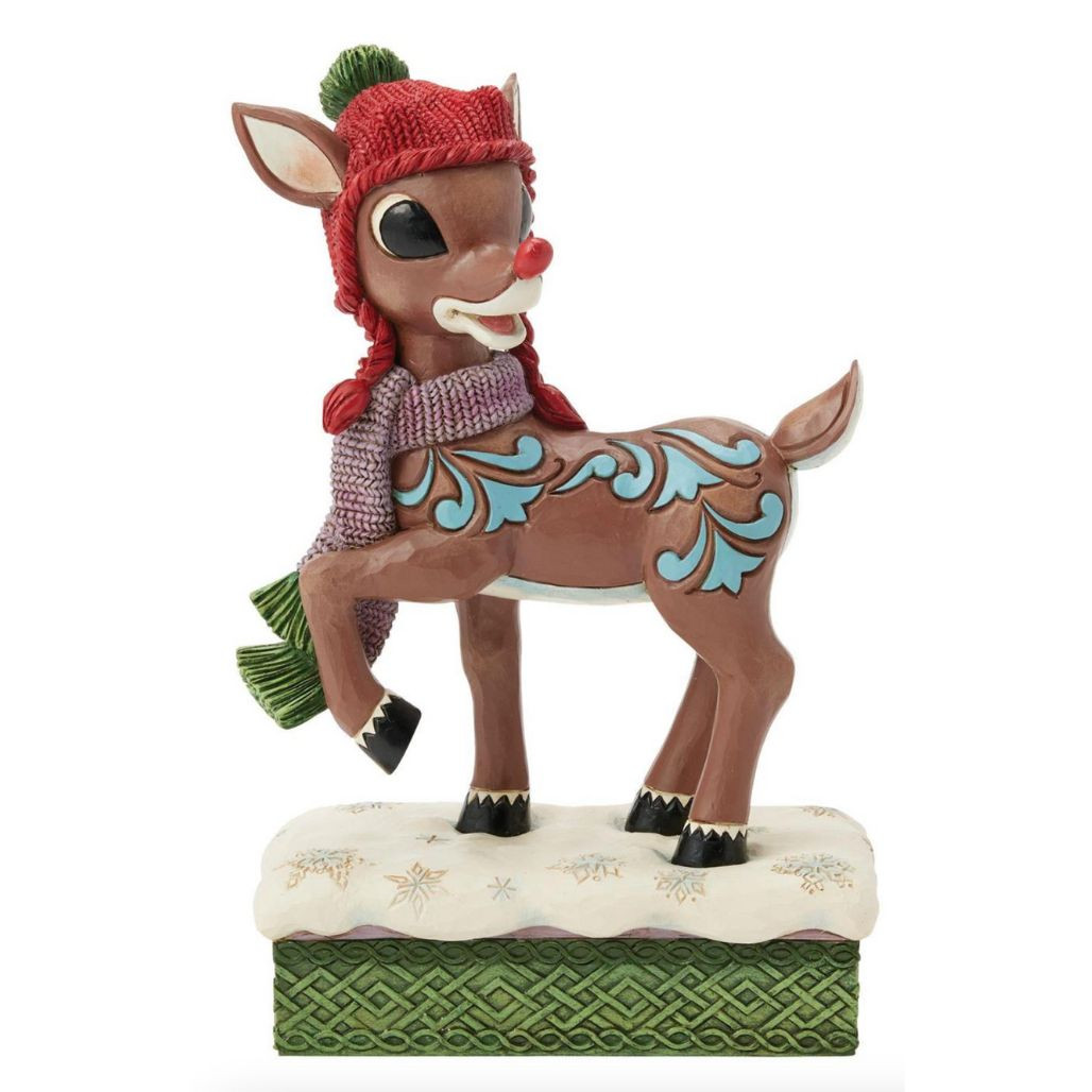 Jim Shore - Rudolph Traditions - Rudolph with Knit Hat Figurine