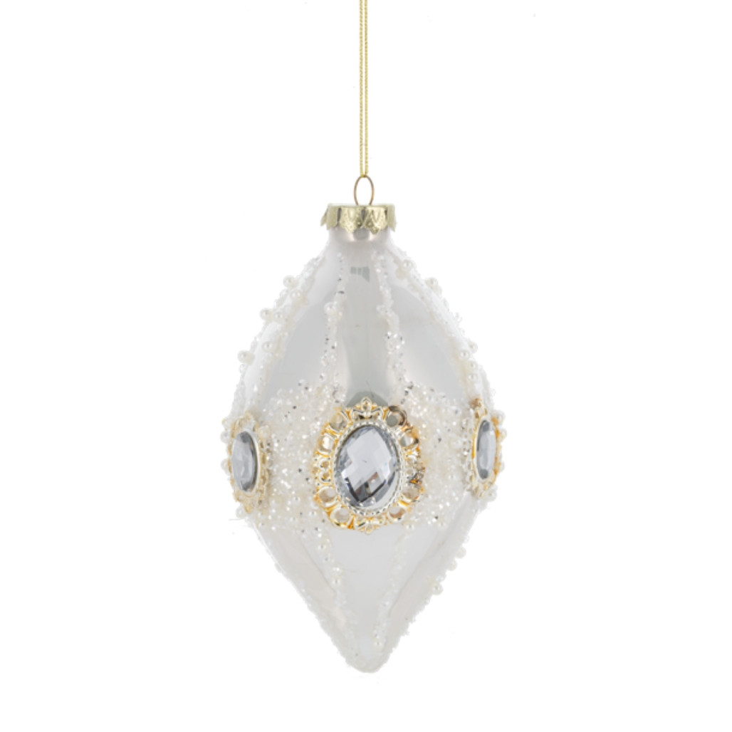 Jeweled Holiday Drop Ornament