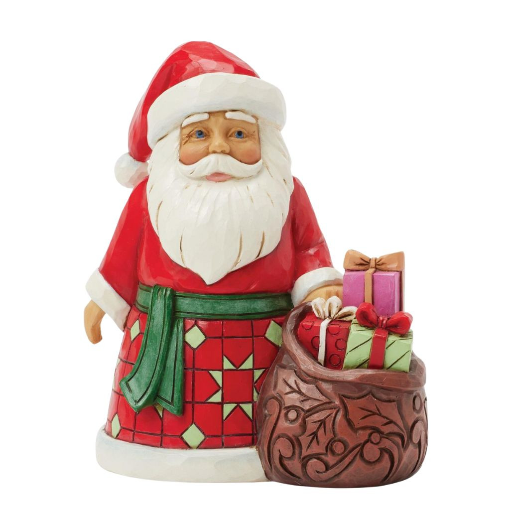 Jim Shore - Heartwood Creek - Pint Santa with Toy Bag Figurine