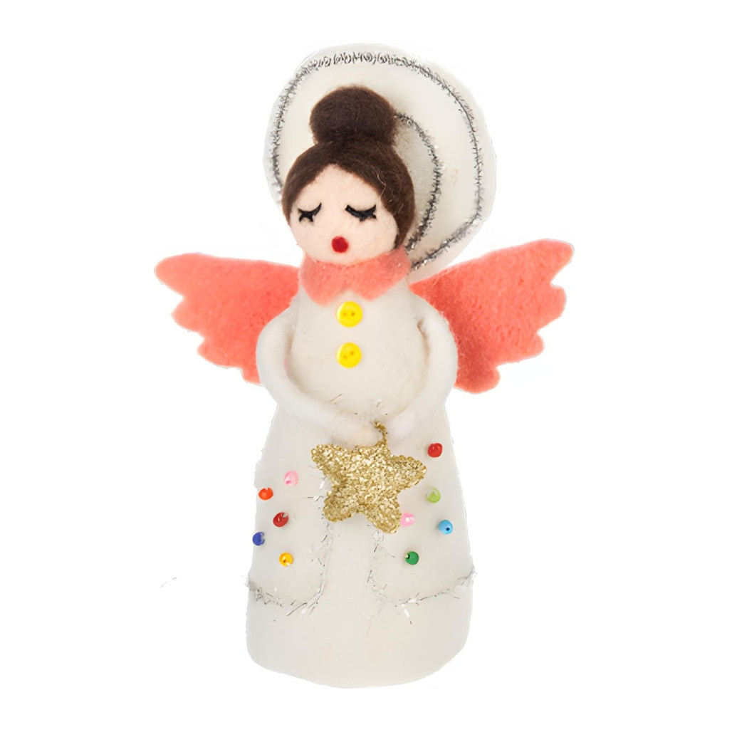 Singing Angel With Star Figurine