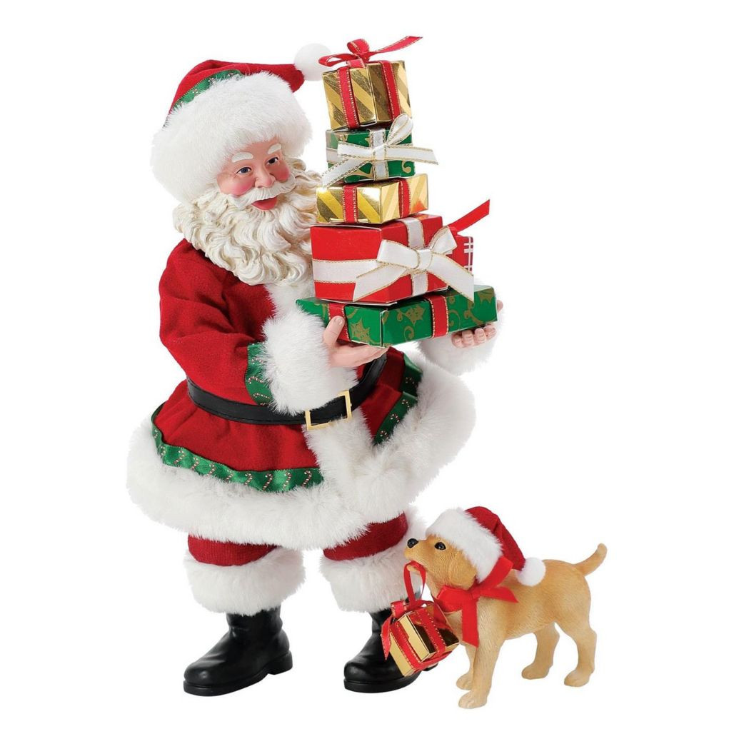 Possible Dreams - Santa with Furry Helper Figurine