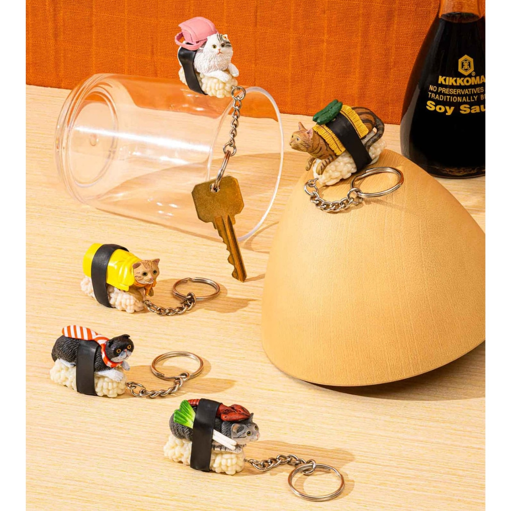 Sushi Cat Keyring Blind Box – 1 Random Keyring