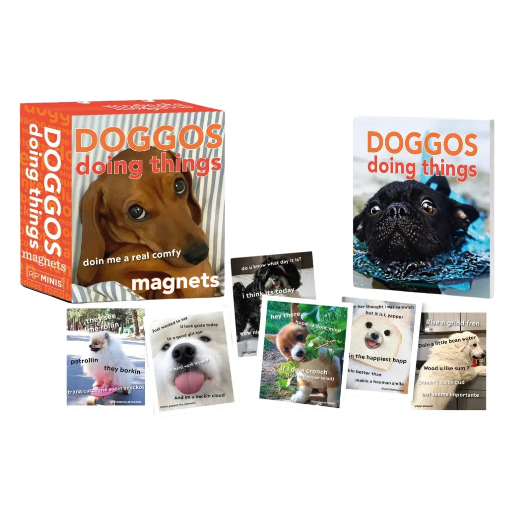 Doggos Doing Things Magnet Set