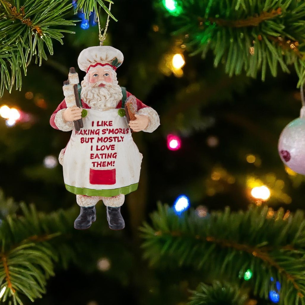 Smores Santa Ornament