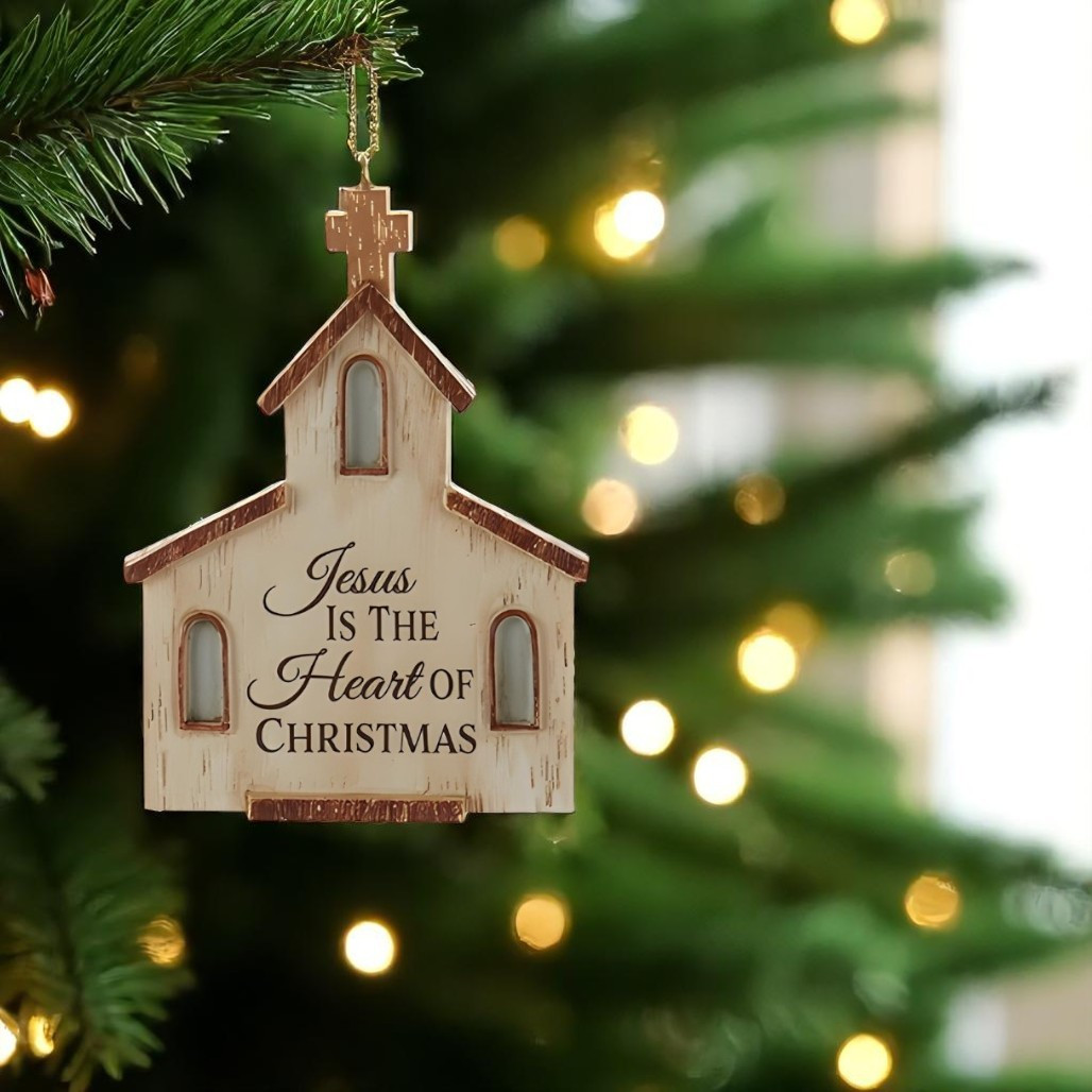Heart of Christmas Church Ornament