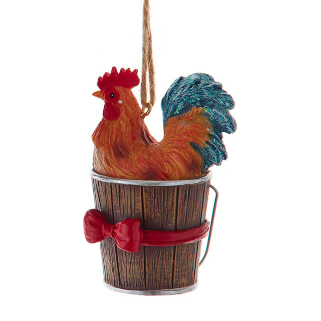 Chicken in Bucket Ornament