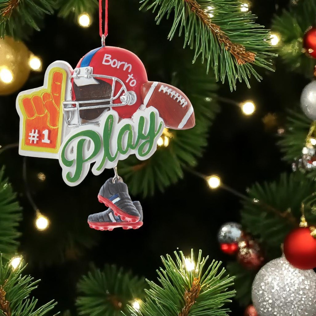 Born to Play Football Ornament