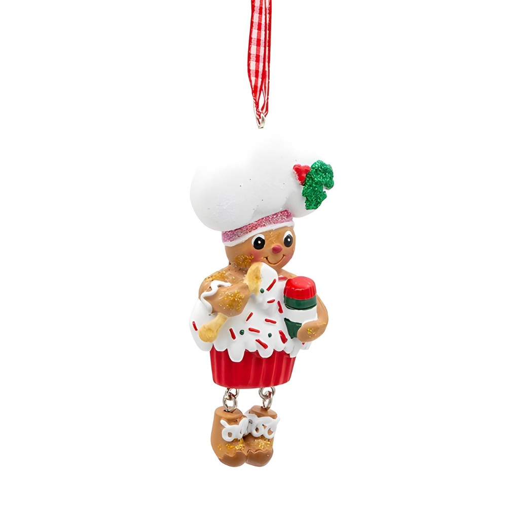 Gingerbread Boy with Cupcake Ornament