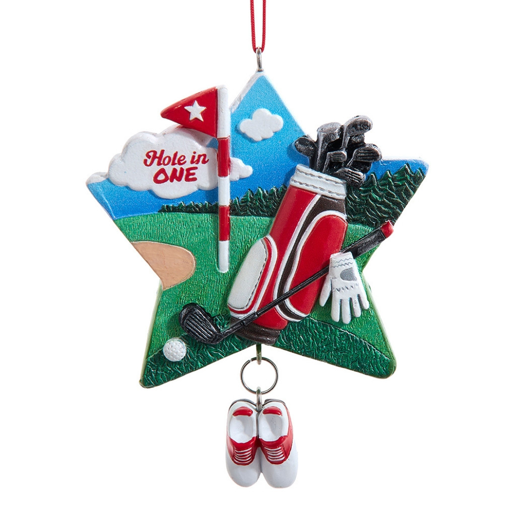 Star Shaped Golf Ornament