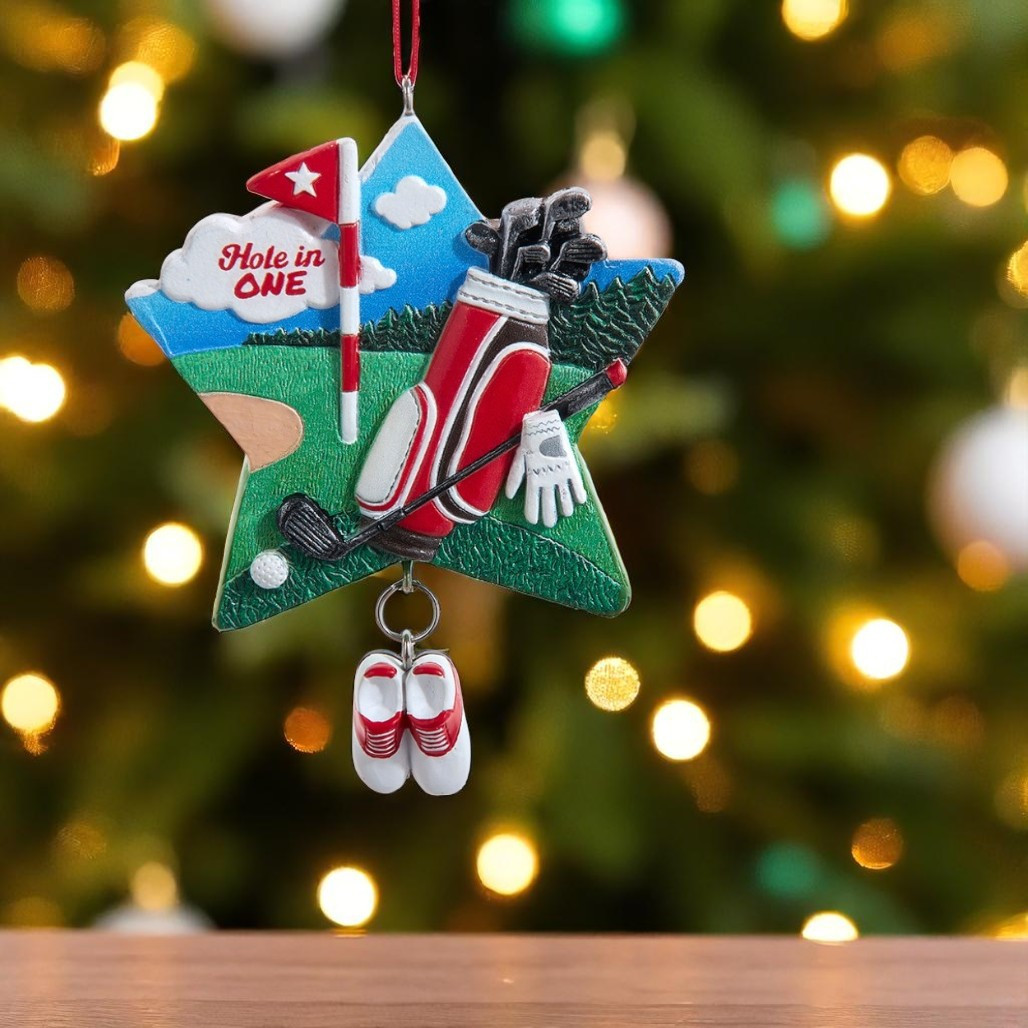 Star Shaped Golf Ornament