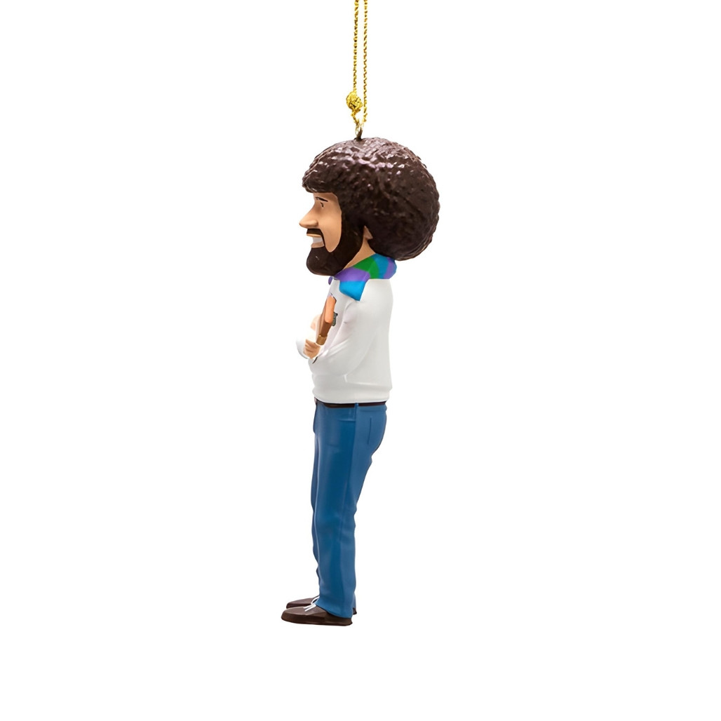 Bob Ross White Shirt Joy Of Painting Christmas Ornament