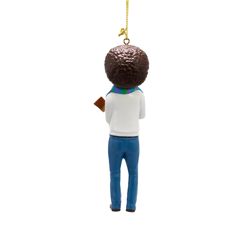 Bob Ross White Shirt Joy Of Painting Christmas Ornament