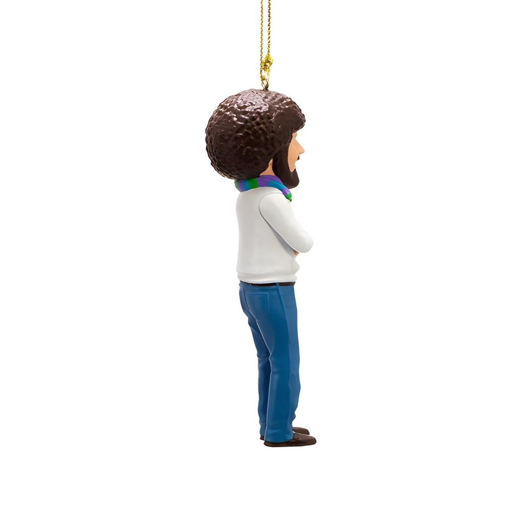 Bob Ross White Shirt Joy Of Painting Christmas Ornament