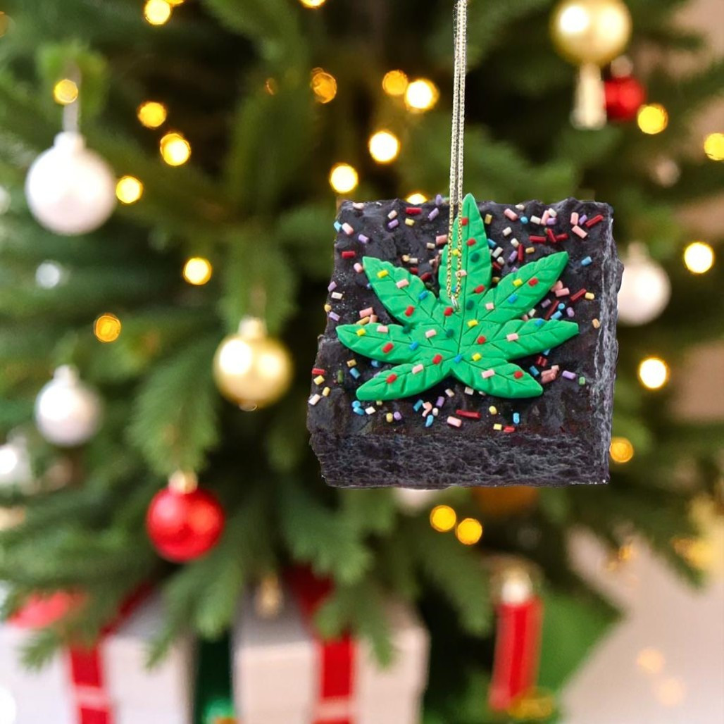 Extra Sprinkles Cannabis Brownie Ornament