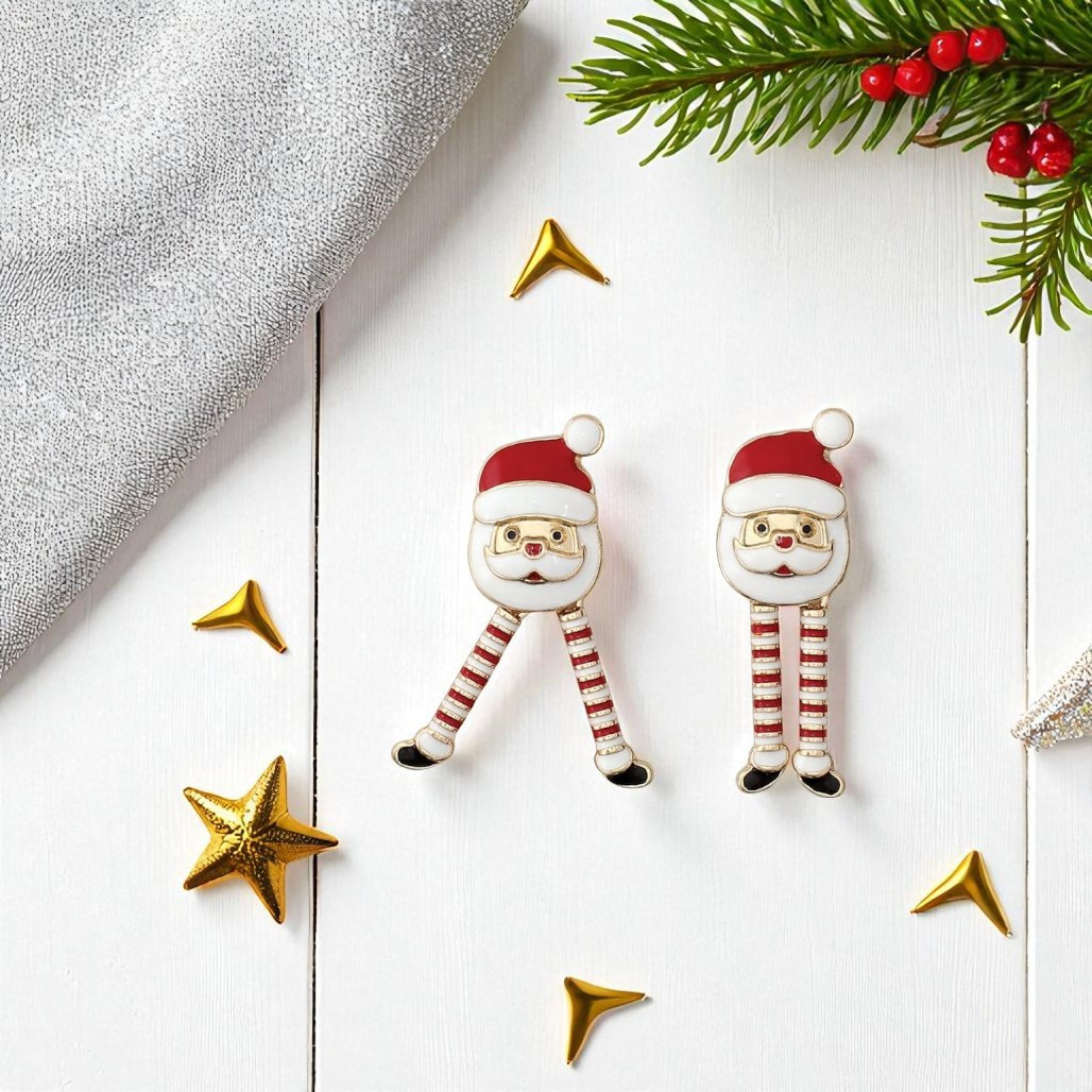 Dancing Santa Legs Earrings by Periwinkle