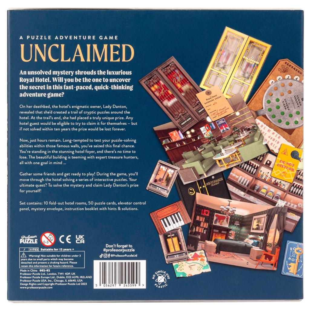 Professor Puzzle Unclaimed Puzzle Adventure Game