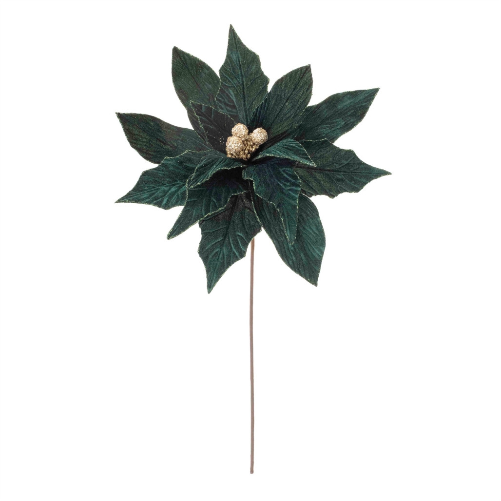 Green and Cream Poinsettia Stem
